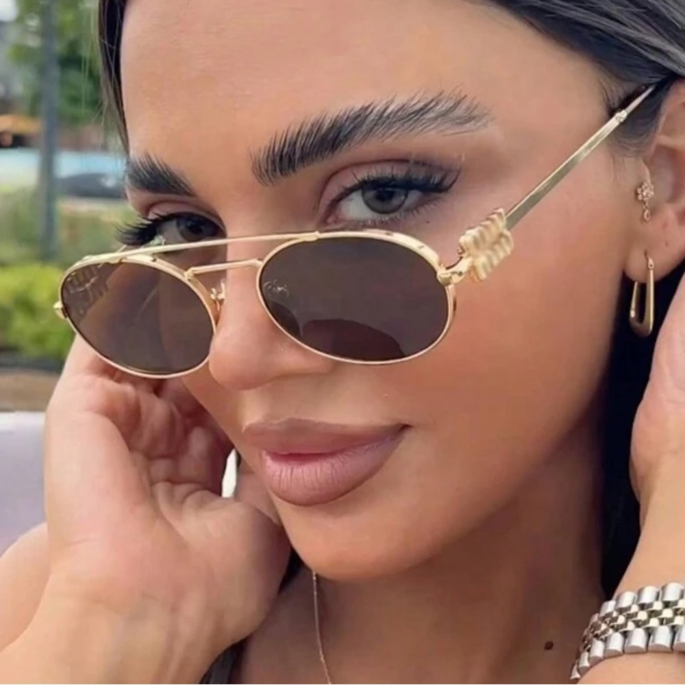 Gold Aviator Sunglasses